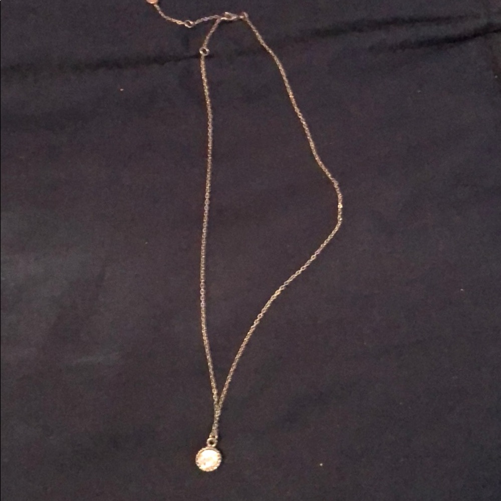 Simulated diamond necklace